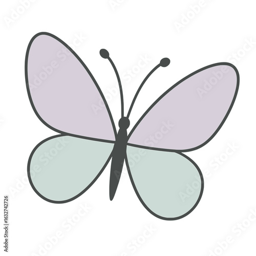 Geometric Butterfly PNG – Flat Minimal Vector Art