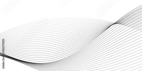 Abstract white and grey geometric smoky blend liens background. Gray and white abstract technology wavy curve lines background. Vector illustration.	