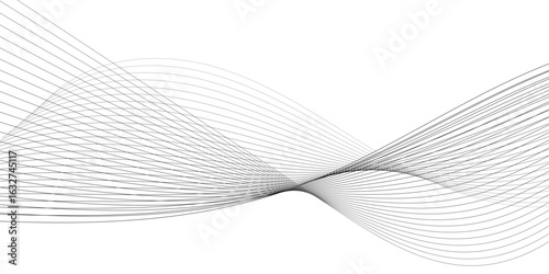 Abstract white and grey geometric smoky blend liens background. Gray and white abstract technology wavy curve lines background. Vector illustration.	