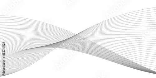 Abstract white and grey geometric smoky blend liens background. Gray and white abstract technology wavy curve lines background. Vector illustration.	