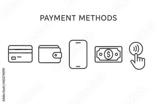 Various payment methods: cards, wallets, mobile payment, cash, contactless