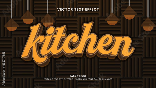 kitchen editable text effect