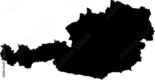 Austria map (Mercator projection)