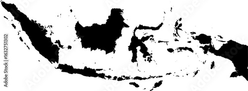 Indonesia map (Mercator projection)