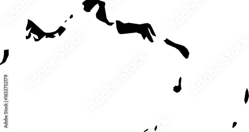 Turks and Caicos Is map (Mercator projection)