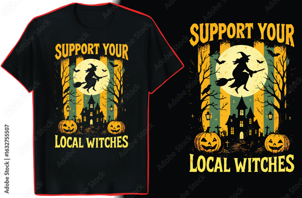 Naklejka premium Halloween T-Shirt Design, Spooky Ghost Shirt for October 31st, Haunted House Costume Tee, Trick or Treat Outfit, Scary Face Art for Party Wear