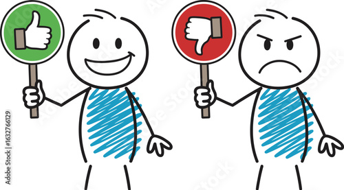 Feedback survey like dislike customer satisfaction stick figures