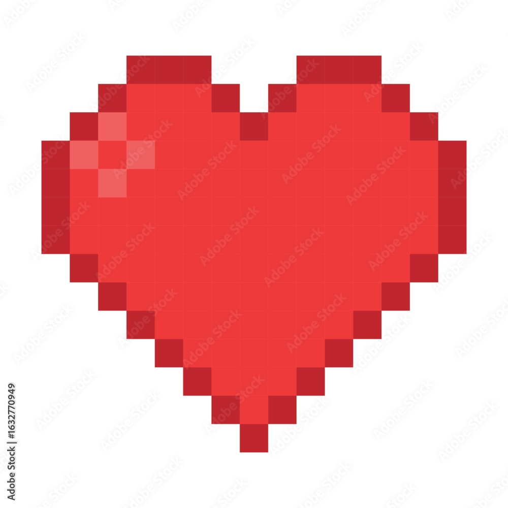 Obraz premium heart in pixel art style