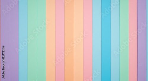 Pastel Wooden Planks Arranged Vertically in Light Colors for Background