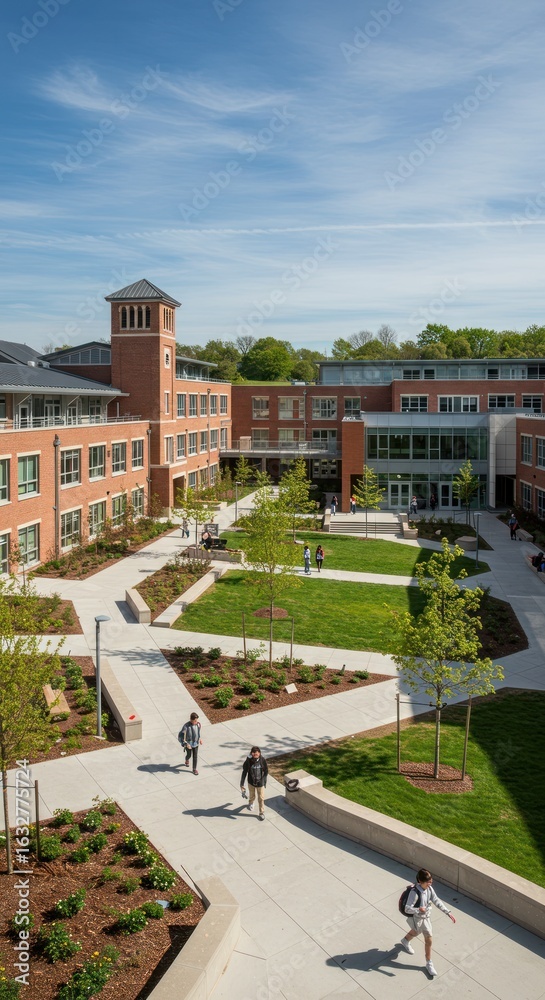 Fototapeta premium Campus courtyard scene