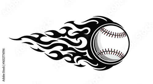 Flaming Baseball Motion Graphic
