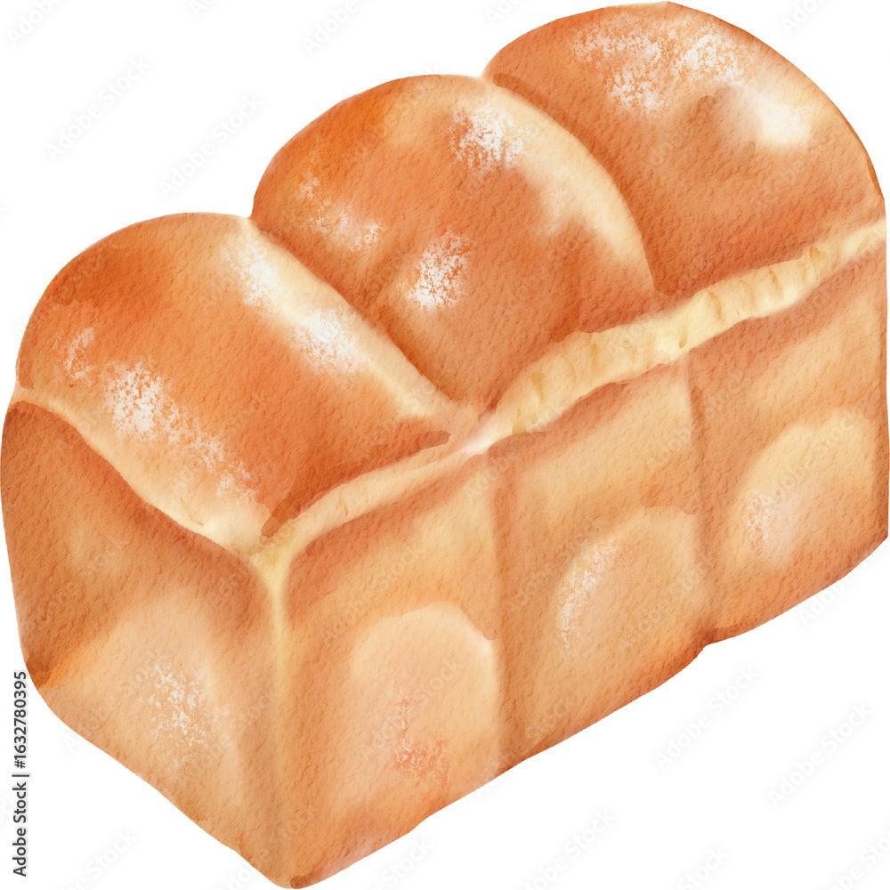 Fototapeta premium Illustration of a Shokupan Bread