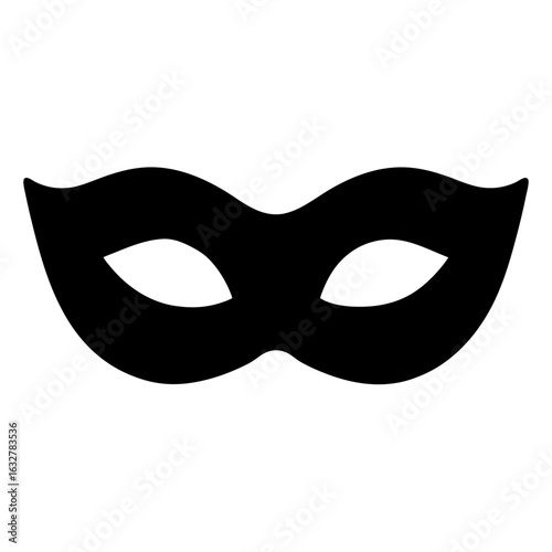 Simple black masquerade mask for Halloween or a costume party event