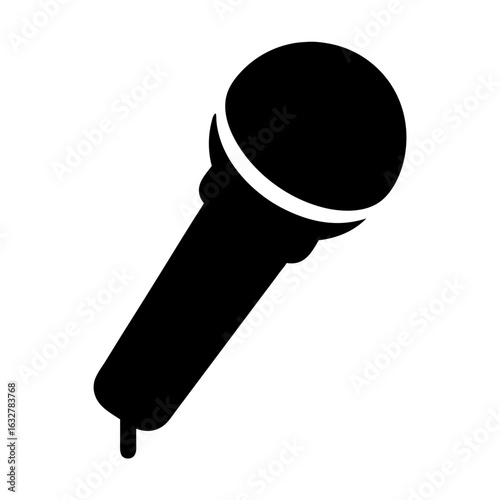 Sleek and Modern Black Microphone for Professional Audio Recording and Performance