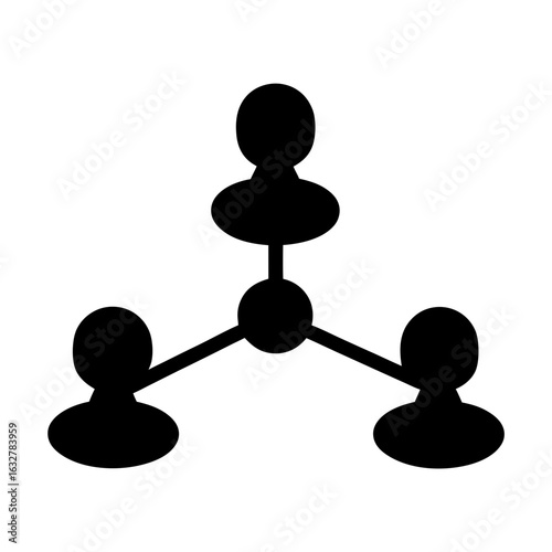 Organizational structure or social network connection with multiple individuals involved