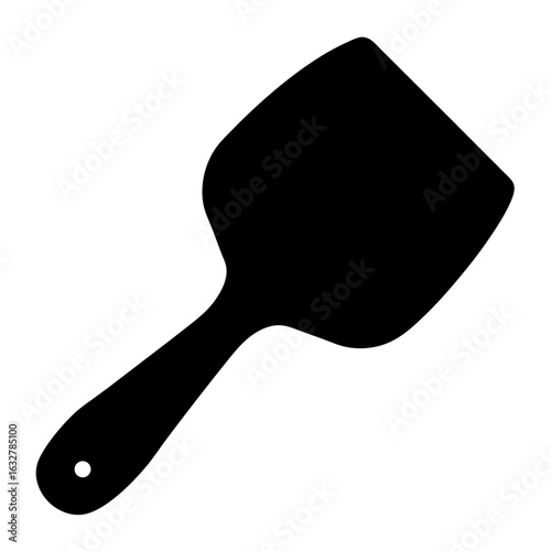Black Silhouette of a Kitchen Turner with Handle and Hanging Hole