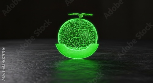 Glowing Green Cantaloupe