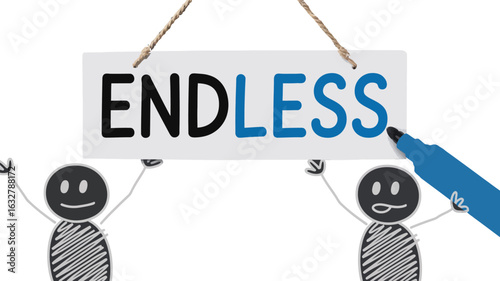 Endless possibilities concept illustration for business success