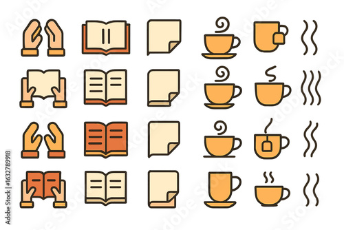 Engaging activities with books and cups of tea during a quiet afternoon gathering in a cozy setting