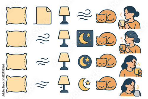 Cozy evening routine with warm drinks and relaxed atmosphere featuring a cat and soft lighting