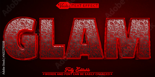  Shiny Glamorous Style Vector Fully Editable Smart Object Text Effect