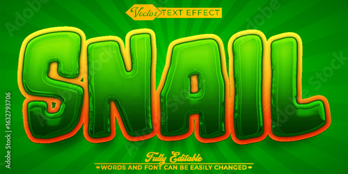  Slow Moving Snail Vector Fully Editable Smart Object Text Effect