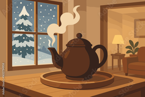 Variety of warm coffee mugs and cups with steam, perfect for cozy mornings or gatherings