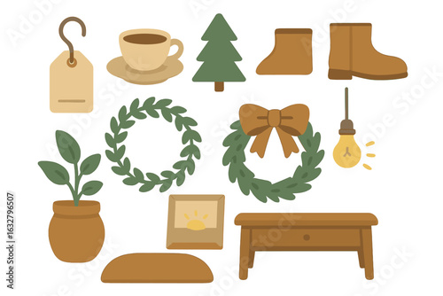 Warm and cozy decor elements for a rustic home atmosphere during autumn season
