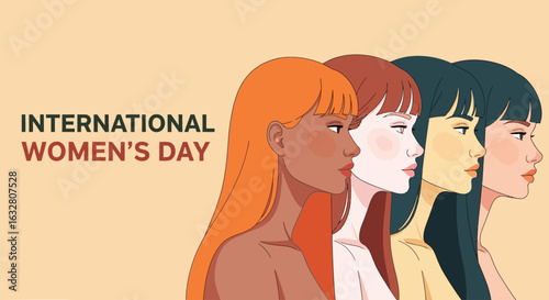 Diverse group of women celebrating International Women's Day, symbolizing unity and empowerment.