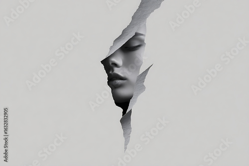 emotion fragments create abstract portrait, exploring mental health