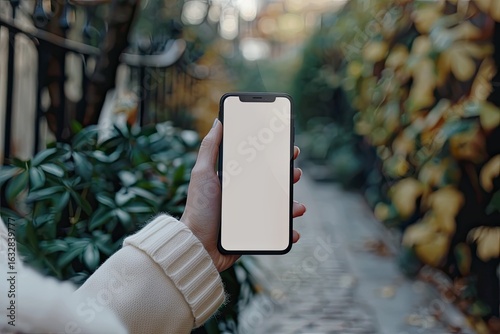 Sharp Picture of Hand Holding Smartphone,Woman Holding White Smartphone,Generativeai