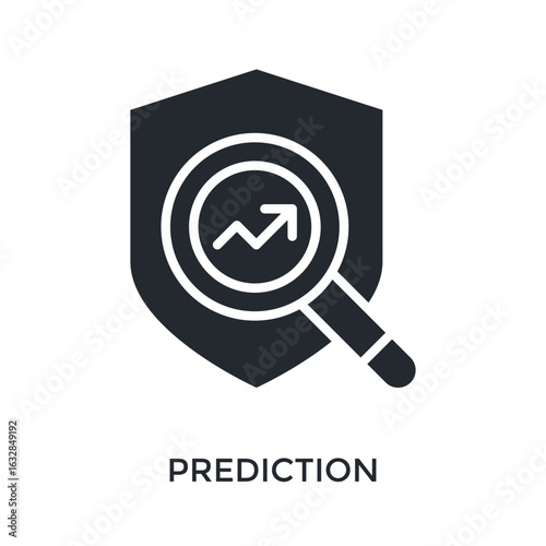 Prediction Icon Glyph Style. Vector Illustration For Graphic Design
