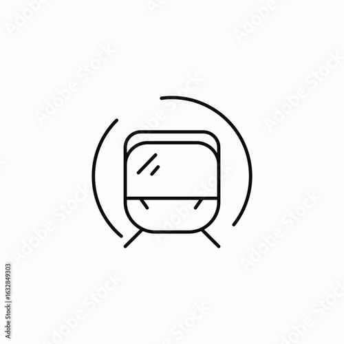 train tunnel icon sign vector
