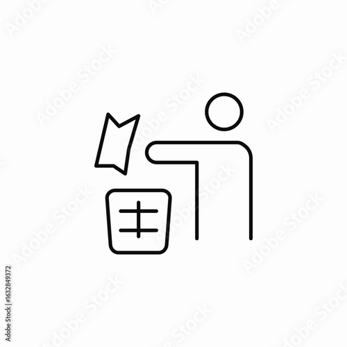 waste dispose icon sign vector