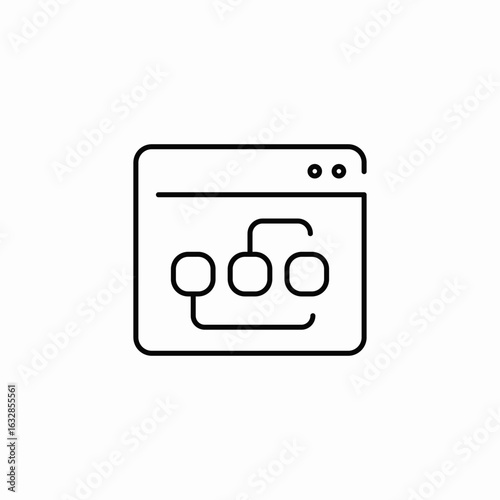 application system icon sign vector