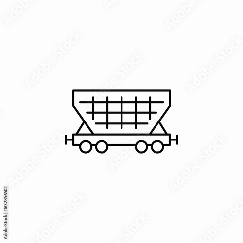 grain wagon tool icon sign vector