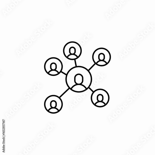 personal network icon sign vector