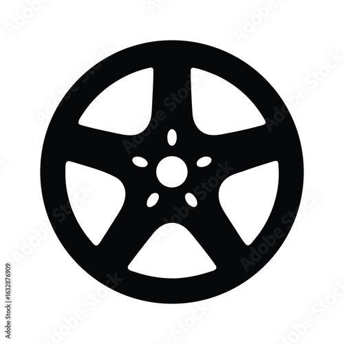 Automotive car wheel rim vector illustration for vehicle design and auto part graphic needs online