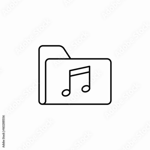 music folder icon sign vector
