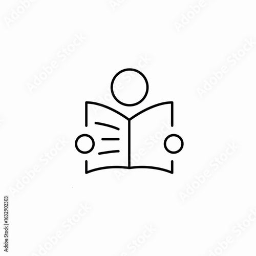 booklet read icon sign vector