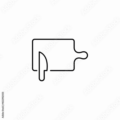 cutting board surface icon sign vector