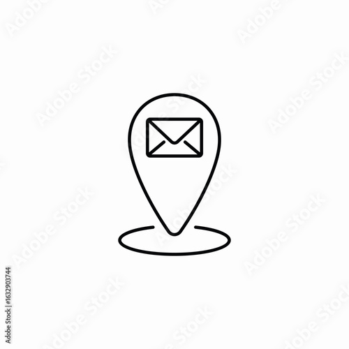Free Download mail envelope location pin icon sign vector - GFXLoad