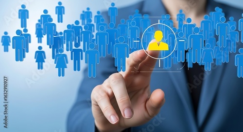 Targeting Individual in Crowd Represents Recruitment or Focus on Specific Person