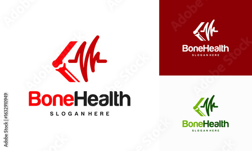 Knee Bone Logo designs concept, Knee Care logo template, Health Bone logo symbol icon