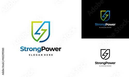 Safe Energy Logo template, Strong Power Logo designs vector illustration
