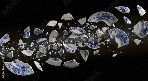 Wallpaper Mural ceramic plate shards Torontodigital.ca