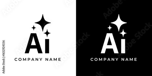 Letter ai with galaxy star logo