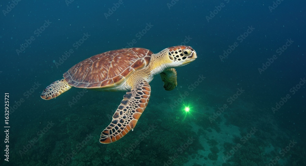 Fototapeta premium Sea turtle underwater (1)