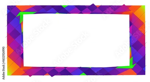 Free Download Abstract colorful frame design with geometric shapes for photo or text graphic design element - - GFXLoad