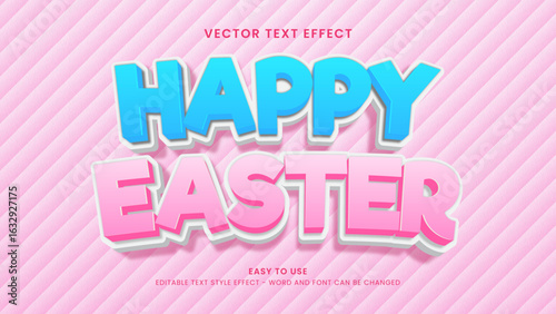 happy easter editable text effect